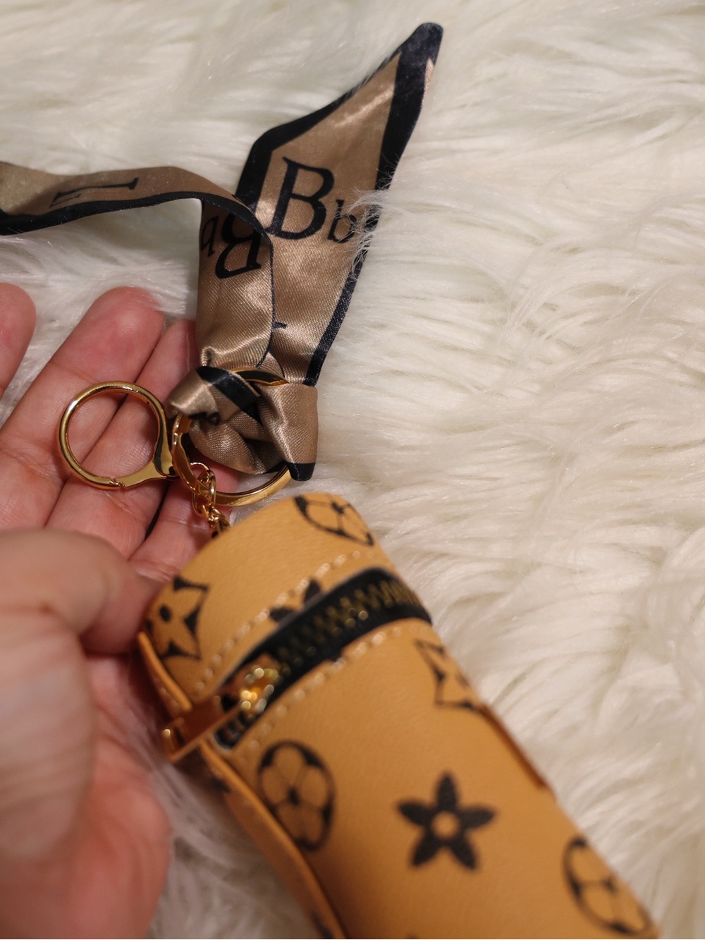Yellow Monogram Mini Zip Case - Picture 2 of 5